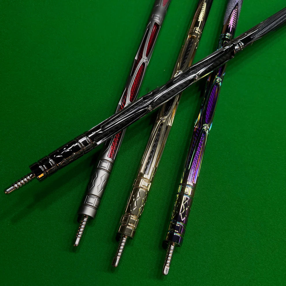 Metal Carbon Fiber Pool Cue - Gold, Red, Purple, 10.5/11.8/12.5mm Tip