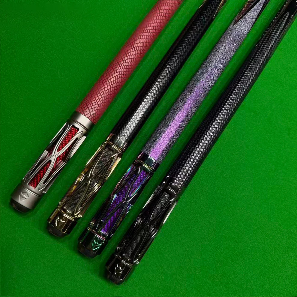 Metal Carbon Fiber Pool Cue - Gold, Red, Purple, 10.5/11.8/12.5mm Tip