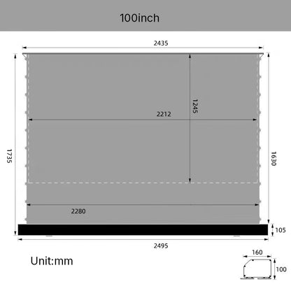Electric Floor Rising Projector Screen 72″-150″ Nano 4K