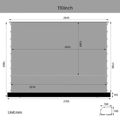 Electric Floor Rising Projector Screen 72″-150″ Nano 4K