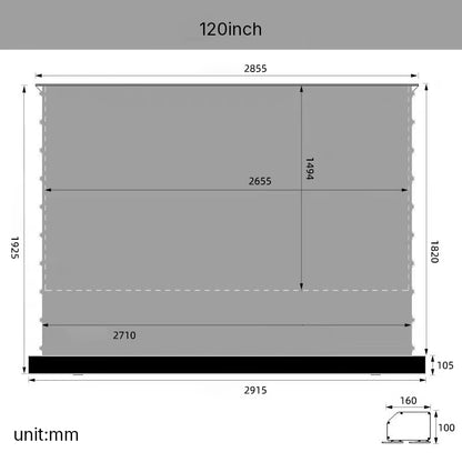 Electric Floor Rising Projector Screen 72″-150″ Nano 4K