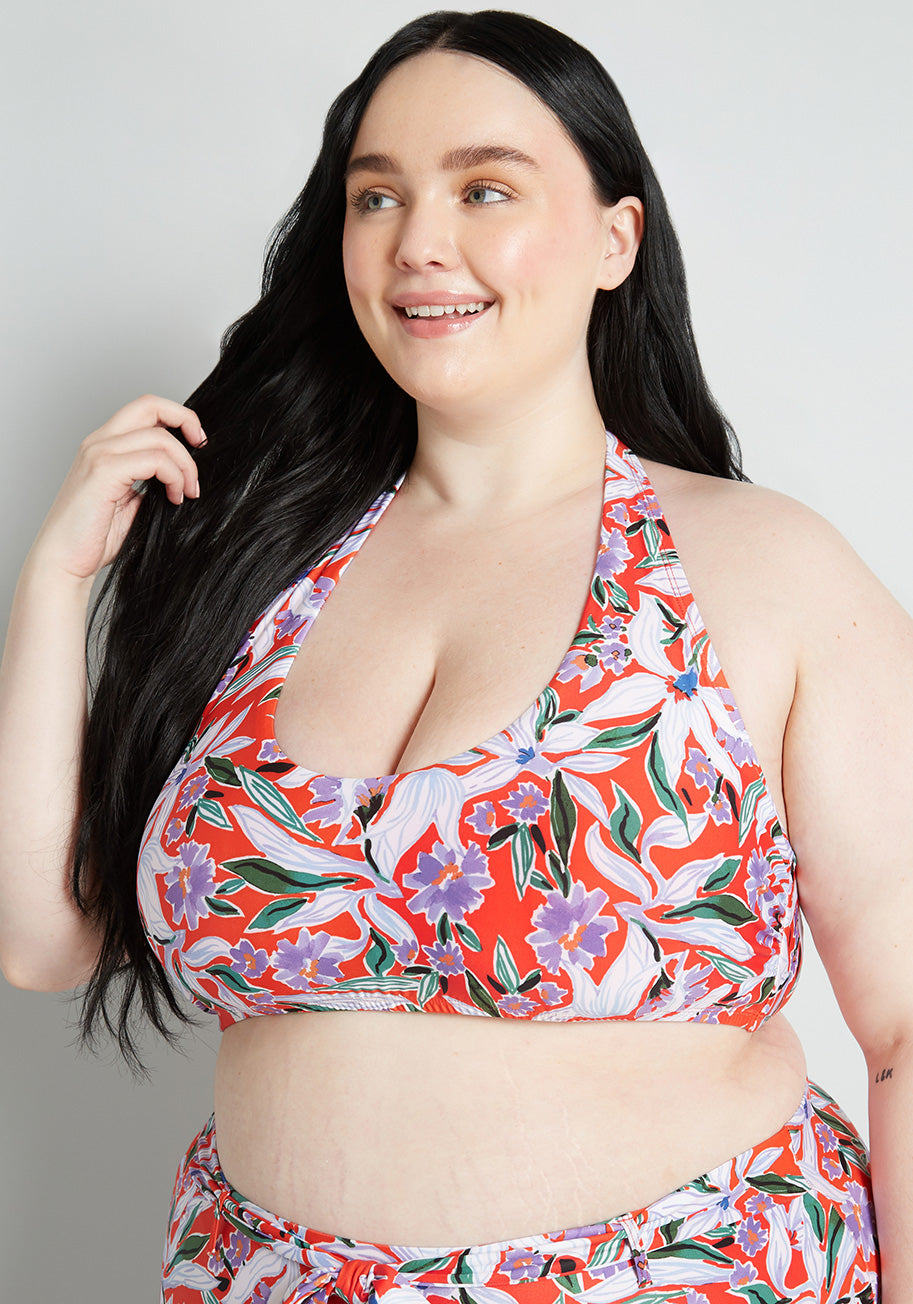 Allison Halter Bikini Top in Floral (Final Sale)