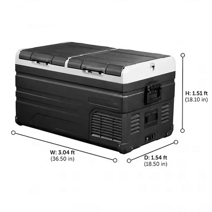 50L Portable Fridge Freezer – DC/AC Powered, Ice-Free Cooling Anywhere