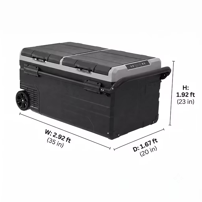 50L Portable Fridge Freezer – DC/AC Powered, Ice-Free Cooling Anywhere