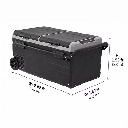 50L Portable Fridge Freezer – DC/AC Powered, Ice-Free Cooling Anywhere