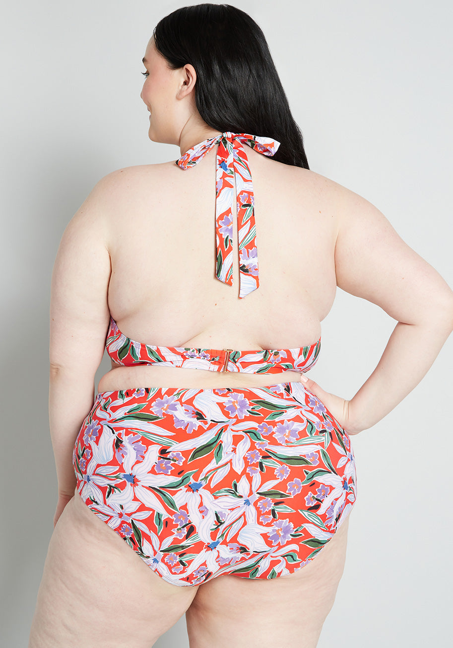 Allison Halter Bikini Top in Floral (Final Sale)