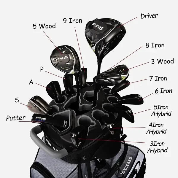 Golf T-LOCK Cart Bag 14 Way Organizer Dividers Quiet Golf Bag
