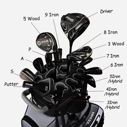 Golf T-LOCK Cart Bag 14 Way Organizer Dividers Quiet Golf Bag