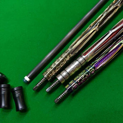 Metal Carbon Fiber Pool Cue - 10.5/11.8/12.5mm Tip, Adjustable Weight, Purple, Professional Billiard Stick for Advanced Players