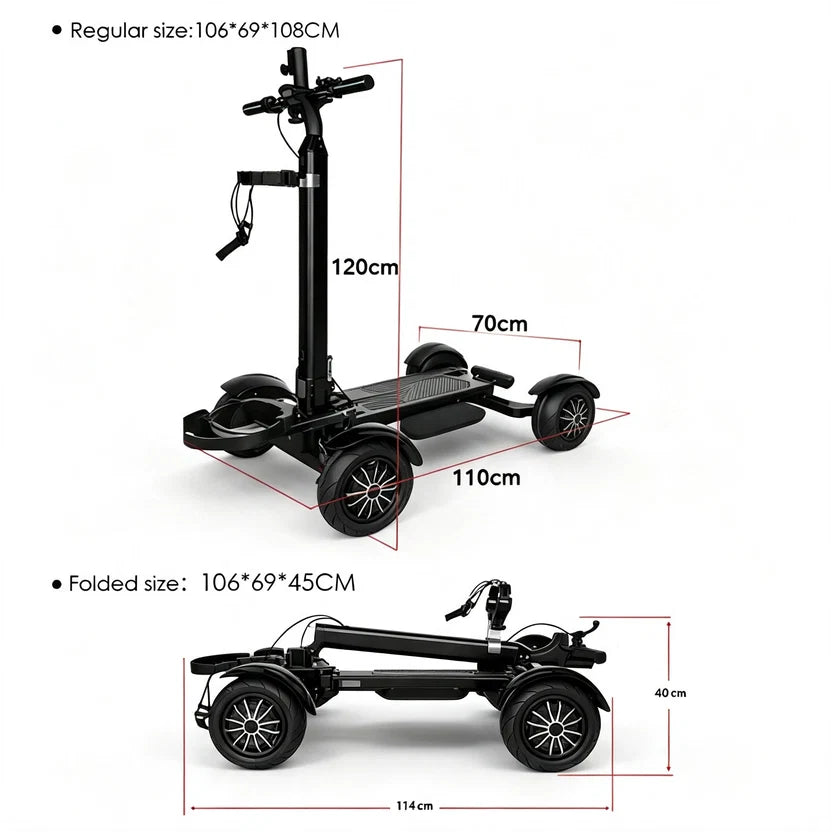 Foldable Golf Electric Scooter for Golf Course Travel