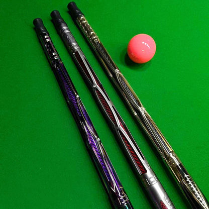 Metal Carbon Fiber Pool Cue - 10.5/11.8/12.5mm Tip, Adjustable Weight, Purple, Professional Billiard Stick for Advanced Players