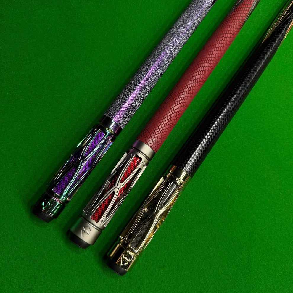 Metal Carbon Fiber Pool Cue - 10.5/11.8/12.5mm Tip, Adjustable Weight, Purple, Professional Billiard Stick for Advanced Players