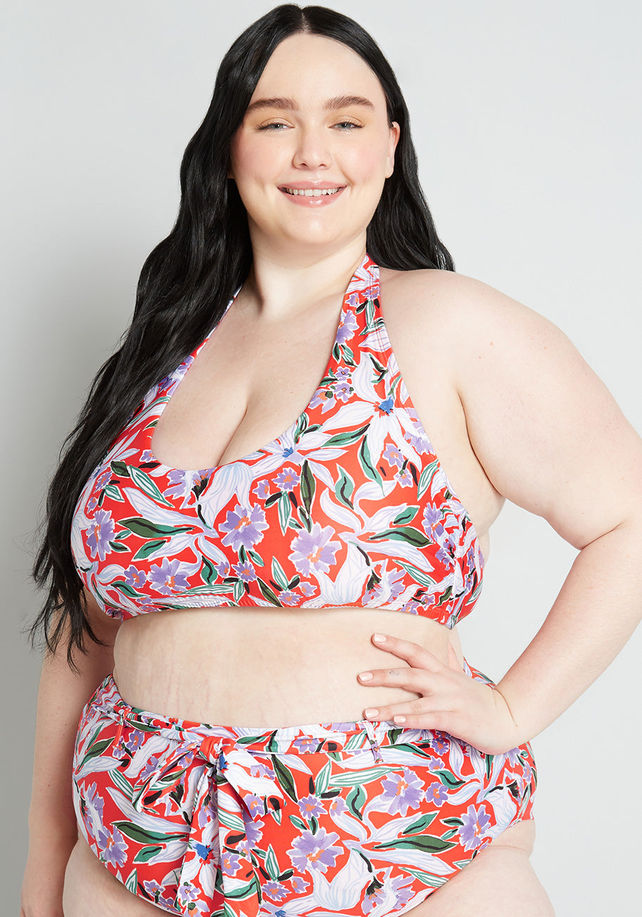 Allison Halter Bikini Top in Floral (Final Sale)