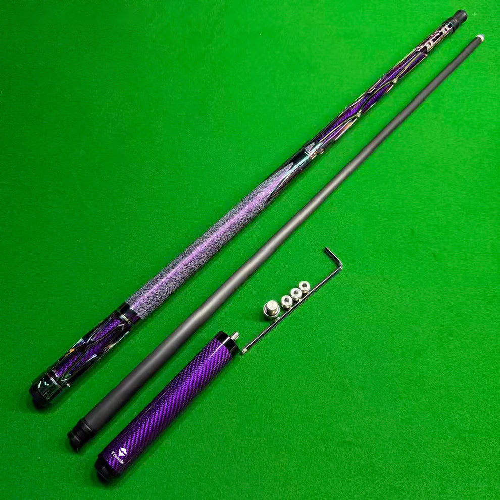 Metal Carbon Fiber Pool Cue - Gold, Red, Purple, 10.5/11.8/12.5mm Tip